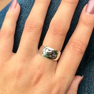 Sterling silver “follow your heart” ring
